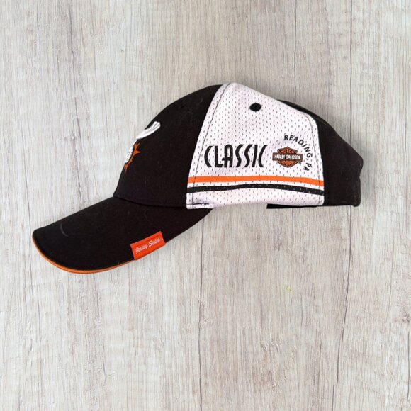 Harley-Davidson Classic Reading 2017 Mesh Baseball Cap Melonwear Adj Blk/Orange - Picture 4 of 6